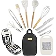 Camkinger Camping Accessories Kitchen Cooking Utensils Set - Portable Outdoor Camp Cookware Set, Silicone Camper Essentials Gear Must Have Supplies for Travel RV BBQ Grill Picnic Hiking