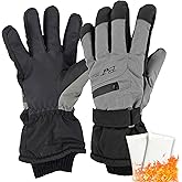 Palenic Ski Snow Winter Gloves Women Men with Hand Warmers, Touchscreen Fingers, Waterproof Windproof, -20℉ Cold Weather, Insulated Breathable