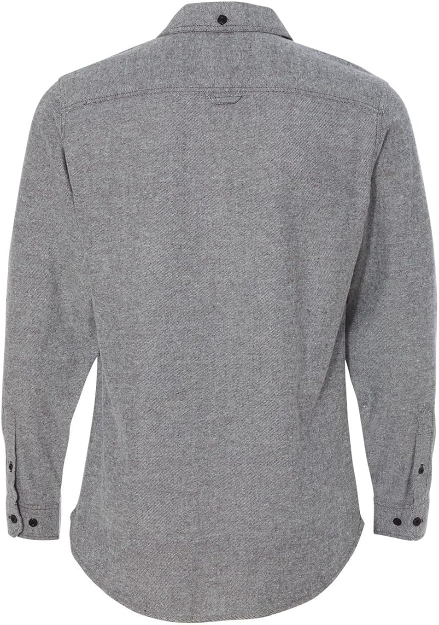 Burnside Mens Long Sleeve Solid Flannel Button Down Shirt B8200: Clothing