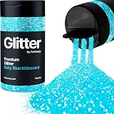 Hemway Baby Blue Iridescent Glitter Shaker 130g Chunky Resin Epoxy Craft
