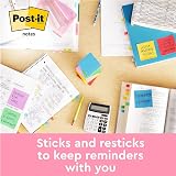 Post-it Neon Rainbow Cube Sticky Notes 325 Sheets 76 mm 4 Colors Pink view 2