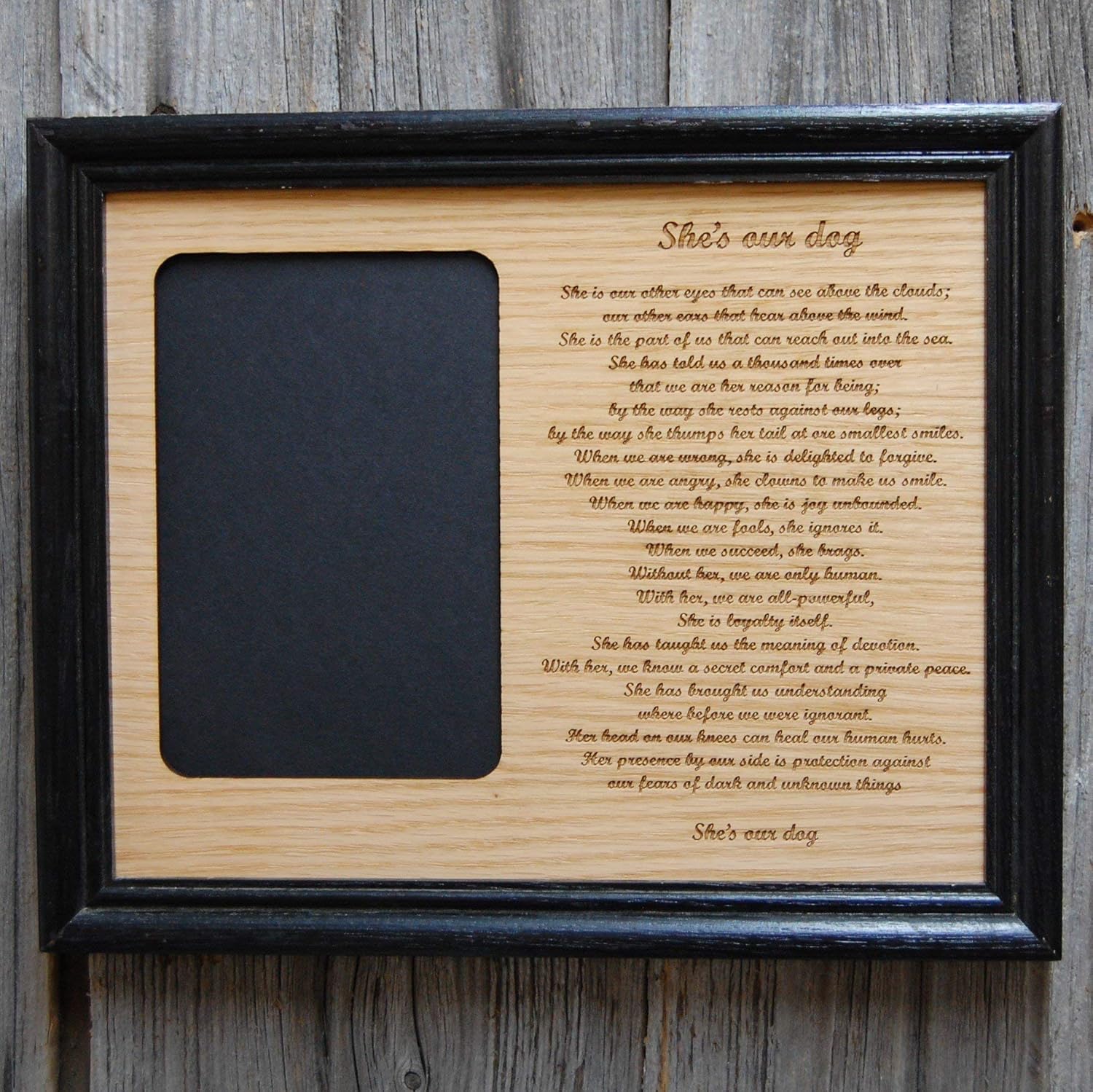 8x10 Dog Memorial Picture Frame Holds 5x7 Photo Handmade