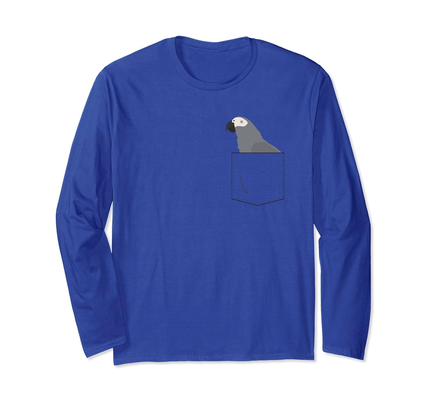 African Grey Parrot In Your Front Pocket Long Sleeve T-Shirt-ANZ