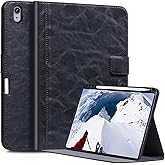 CPNVWA Premium Leather Case for iPad Air 13 Inch M3 2025/M2 2024 with Stylus Holder,Protective Shockproof Premium Leather Smart Folio Cover Adjustable Stand Auto Sleep/Wake Anti-Slip, Black
