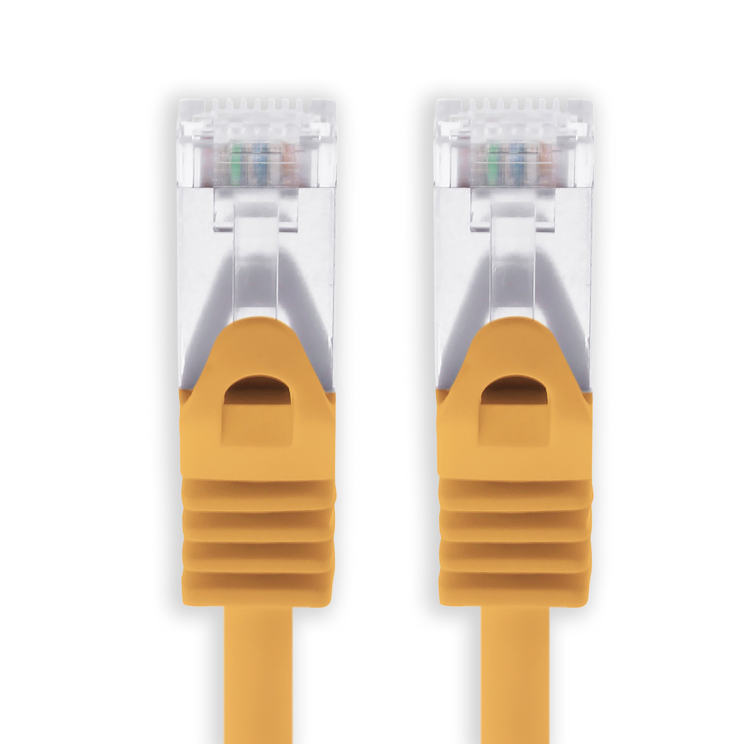 1aTTack.de 7.5m - orange - 1 piece Cat7 network cable SFTP patch cable Lanka cable raw cable 10GB/s - 500 MHz assembled with 2 RJ45 plugs Cat 6a
