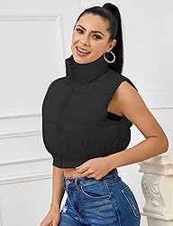 Kissonic Women's Winter Cropped Vest Lightweight