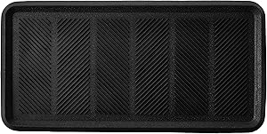 Kempf Rubber Boot Tray, 16 x 32 inch, Large, Heavy Duty, Multifunctional, Mat for Dog Bowls, Store Boots and Shoes