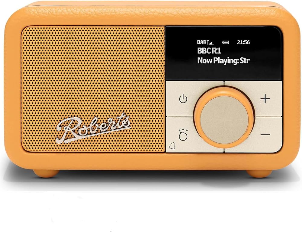 Roberts Revival Petite2 FM/DAB/DAB+ Digital Radio with Bluetooth Sunburst Yellow