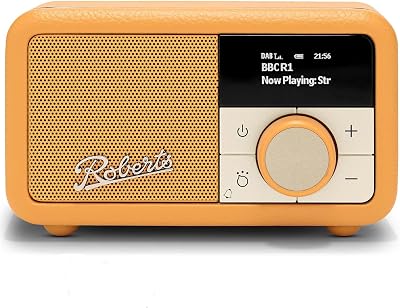 Roberts Revival Petite2 FM/DAB/DAB+ Digital Radio with Bluetooth Sunburst Yellow