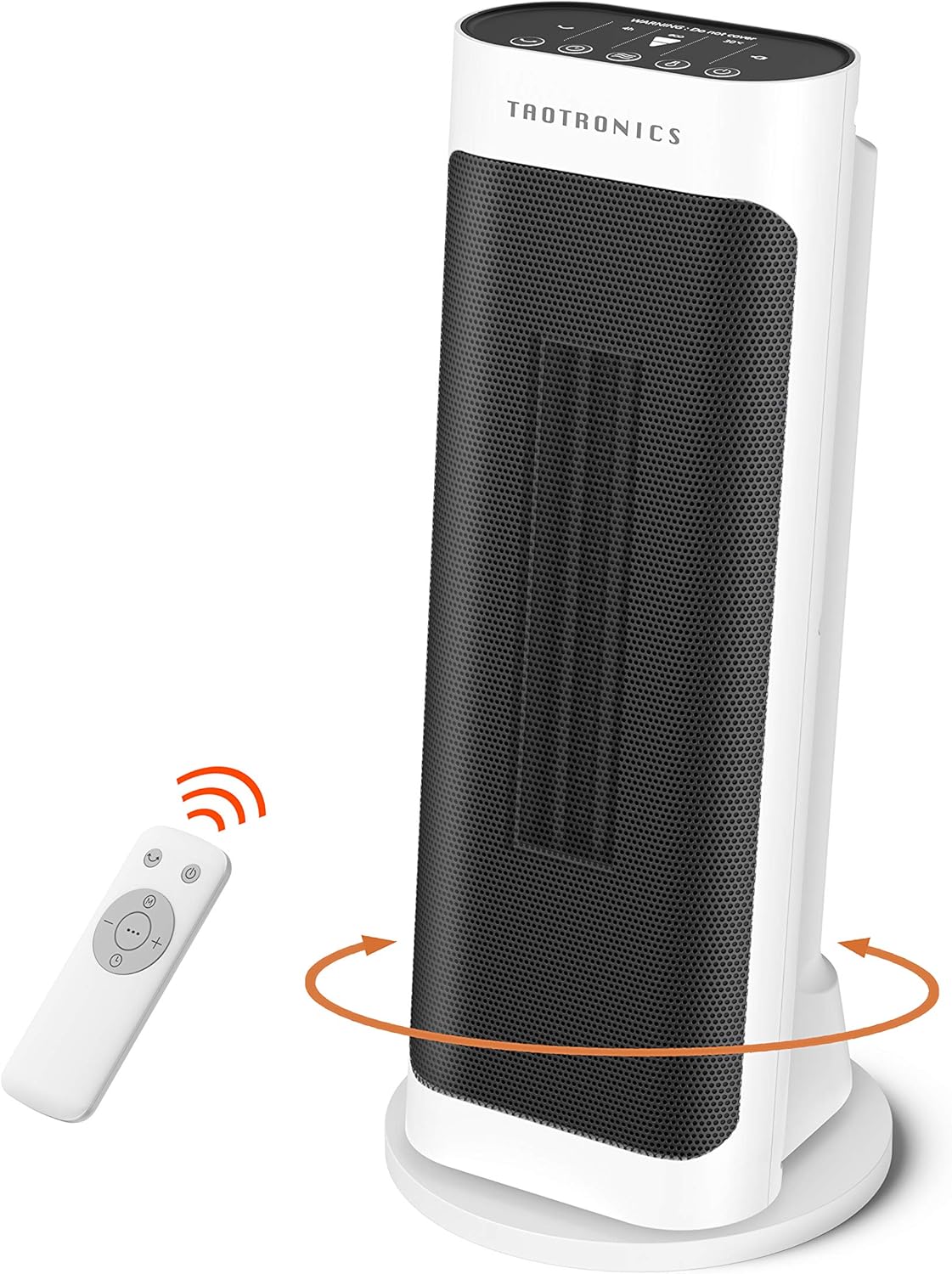 Heizlüfter, TaoTronics Keramik Heizlüfter mit Fernbedienung und 2 Heizstufen (2000W/1200W), Badenzimmer energiesparend leise Heizung Heater mit ECO Modus, 65° Oszillation, 0-7H Timer, GS-zertifiziert