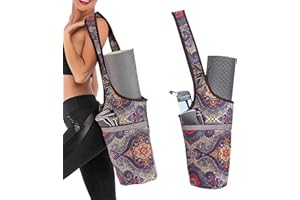NORCIA Yoga Mat Bag Adjustable Strap Large Size Pocket and Zipper Pocket Fit Most Size Mats