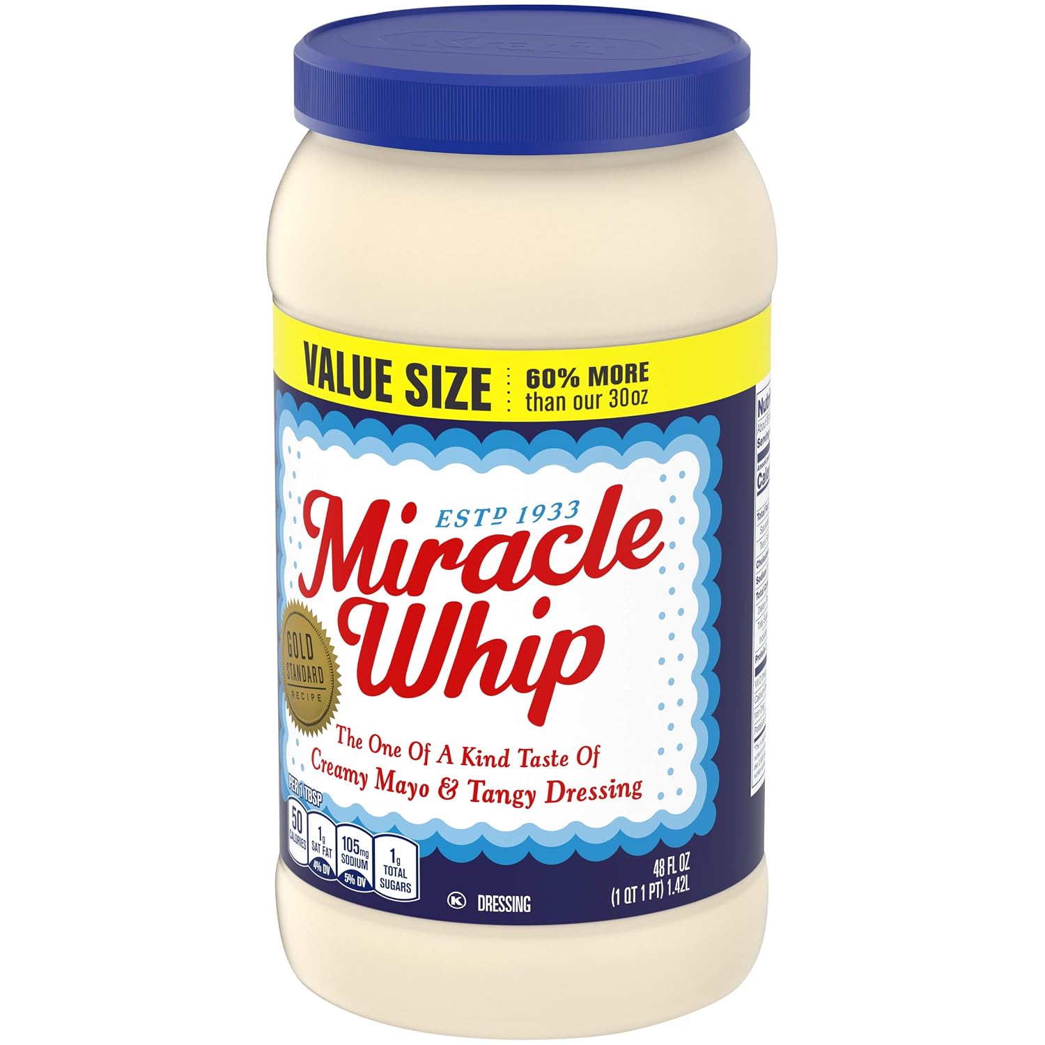 Kraft miracle whip-plastic 48oz (021000645145)