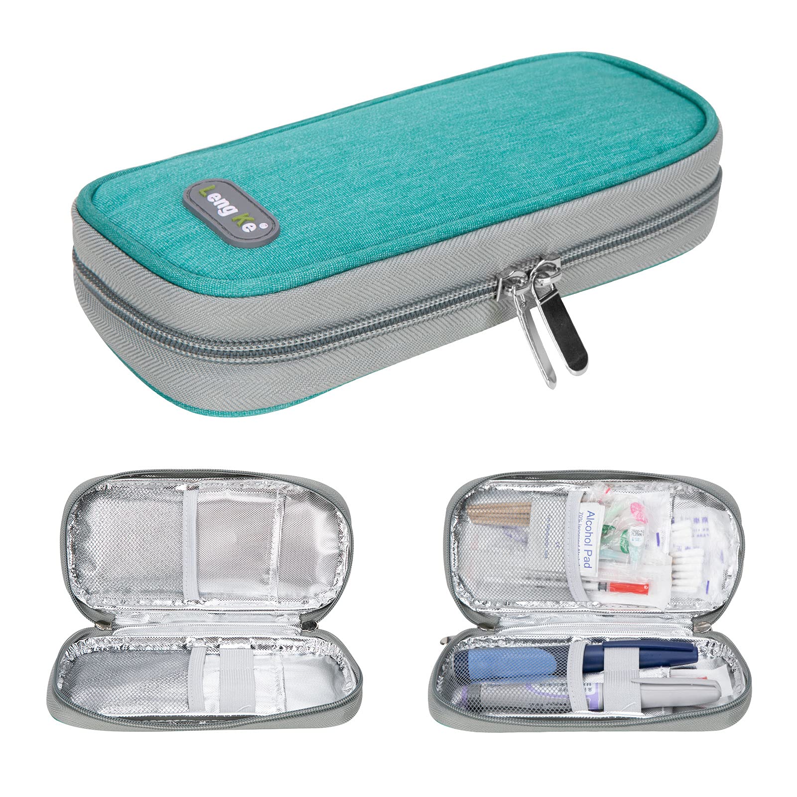 YOUSHARES Insulin Travel Case - Insulin Cooler Bag for Insulin Pens, Glucose Meter and Other Diabetic Supplies (Green)