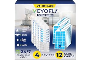 VEYOFLY Gnat Attracts for House, Fly Attract, Fruit Fly Attract, Fly Catcher, Plug in Catch for Fruit Flies, Moths, Gnats Att