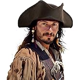 MCJC Pirate Hat, Pirates of the Caribbean Merchandise, for Adult Halloween Colonial Costume Accessories