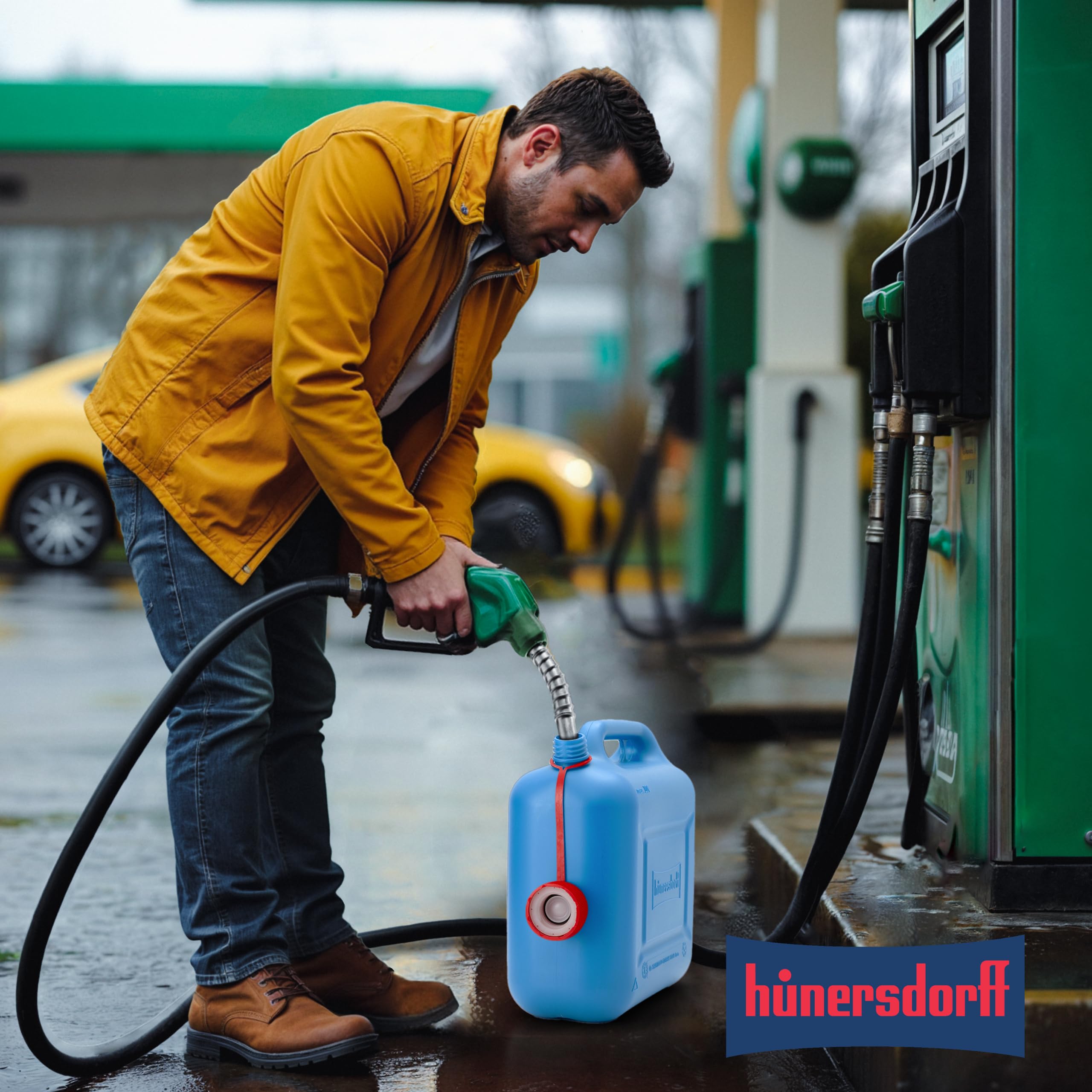 hünersdorff Kraftstoff-Kanister STANDARD 10l für Benzin, Diesel und andere Gefahrgüter, UN-Zulassung, made in Germany, TÜV-geprüfter Produktion, blau 4