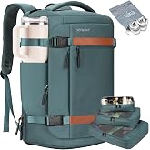 Velaybor 42L Carry On Travel Backpack With 4 Packing Cubes, TSA Friendly | Flight Approved, Fits 17.3 Inch Laptop, Suitcase-Style Opening, Water-Resistant, Weekender Business Bag, Comfortable