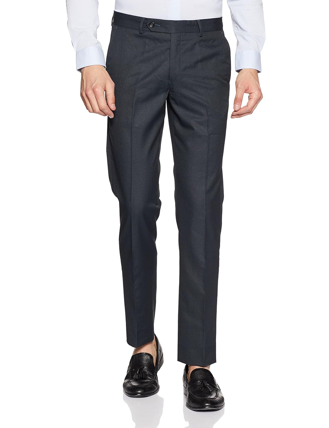 john players men's slim fit formal trousers