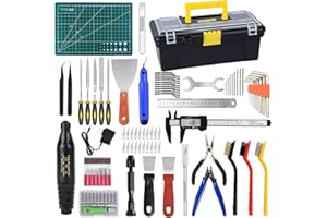 AOBOPLE 135PCS 3D Printer Tools & Accessories Kit,3D Printing Tool Set with Tool Box,3D Printer Accessory Including Nozzle Cleaning Kit,Electric Polishing Machine,Deburring Tool,Sanding Pens,Deburring Kit