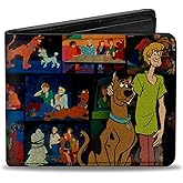 Buckle-Down mens Buckle-down Pu Bifold - Scooby Doo & Shaggy Pose/Scene Blocks + Scooby Doo! Wallet, Multicolor, 4.0 x 3.5 US