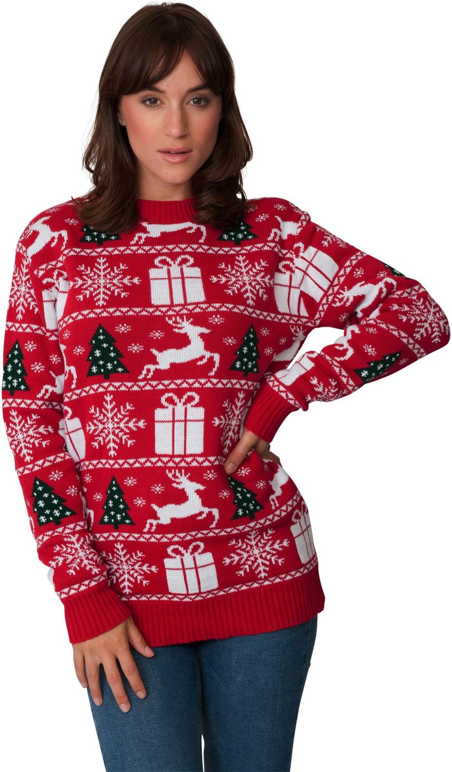 HSA Christmas Xmas Mens Jumper Novelty Fairisle Sweater Jumper Womens Unisex First Christmas as mr and mrs Jumper Ugly Sizes SM - 4XL