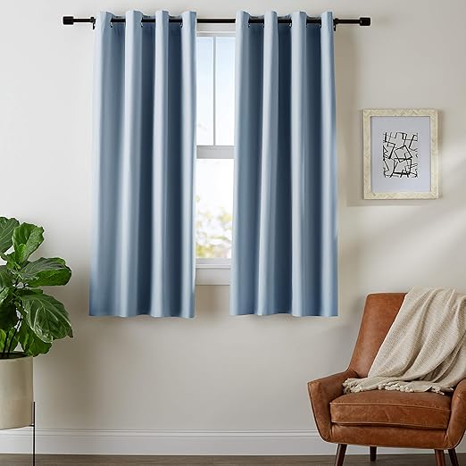 Amazon Com Amazonbasics Room Darkening Blackout Window Curtains