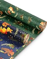 Kraft & Co Christmas Wrapping Paper Rolls 2 Pack 44.5cm x 25m 100gsm