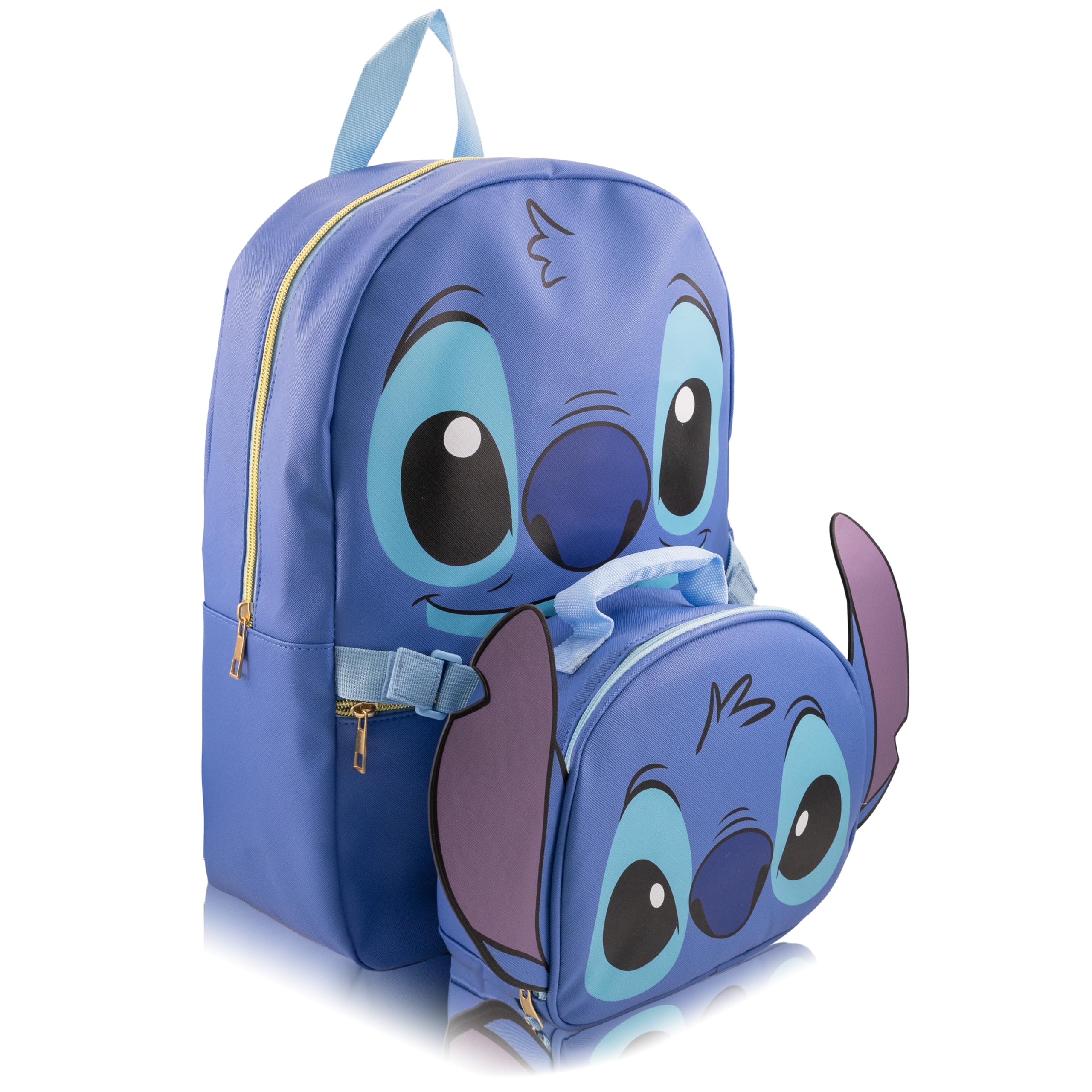 Photo 1 of Disney Stitch Backpack With Lunch Box for Girls | Stitch Insulated Lunch Bag Lunch Box for Girls, Boys, Toddlers | Stitch Blue Backpack for School and Reusable Lunchbox