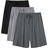 COLORFULLEAF Men's Pajama Shorts Soft Lightweight Sleep Shorts Comfy Lounge Pants with Pockets 2 or 3 Pack