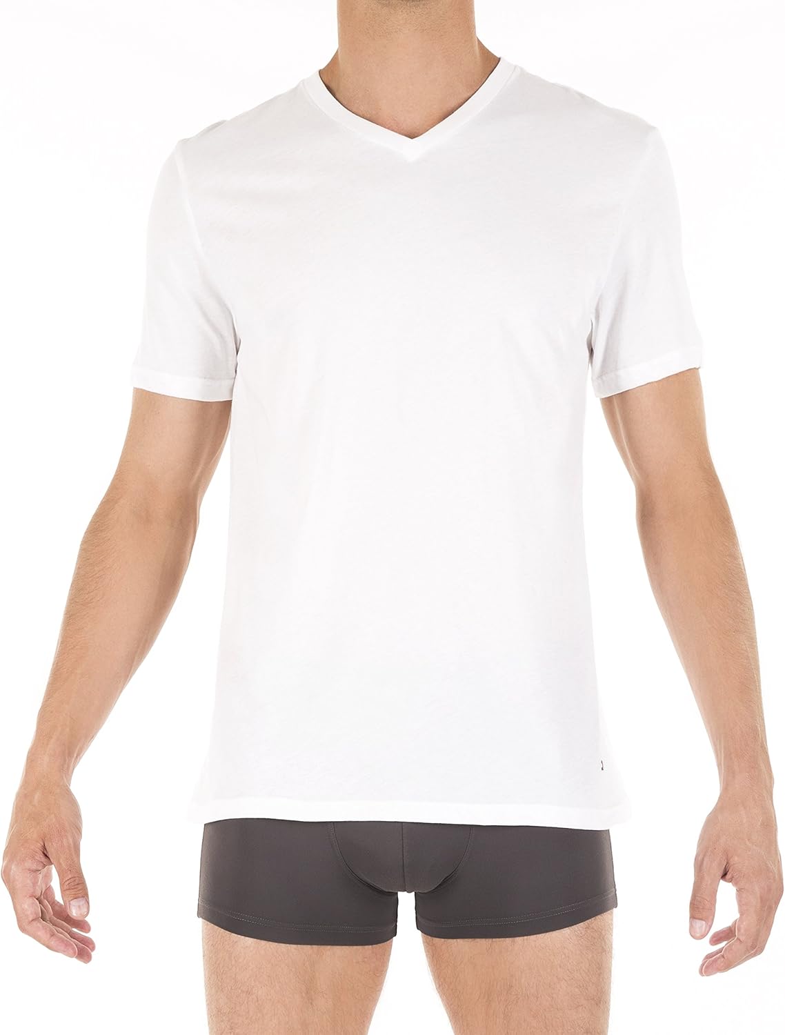 Tommy Hilfiger Men's Flag V Neck Tee at  Men’s Clothing store
