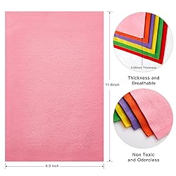 HaoFeiJH Felt Sheets - 6PCS Soft Felt Squares