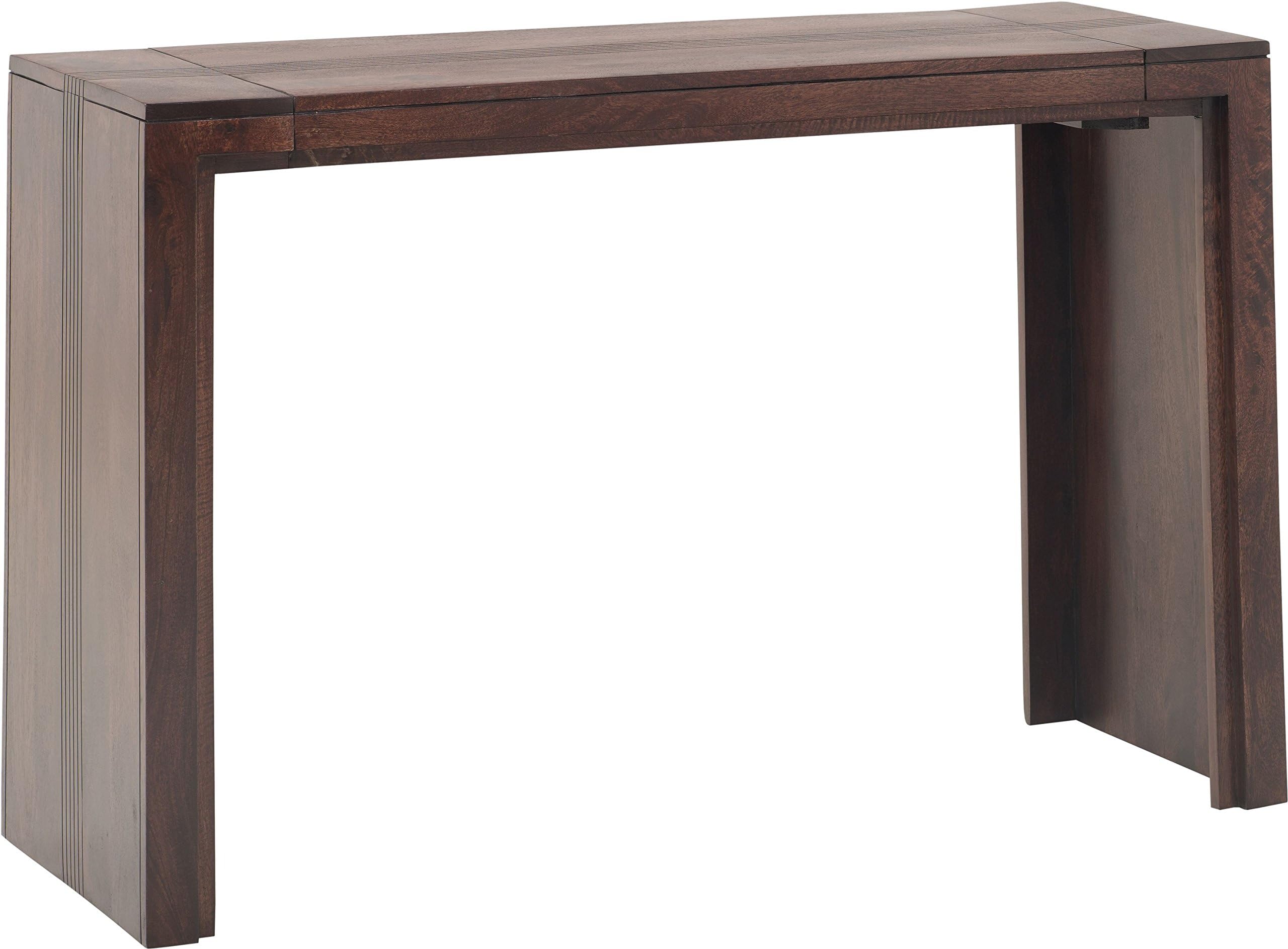 The Jaipur Living Rio Solid Wood Console Table (Wenge Finish, Brown)