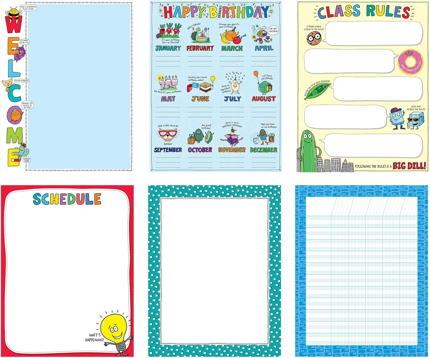 Amazon Com Creative Teaching Press Classroom Chart Pack Themed