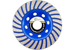 Diamond Concrete Grinding Wheel 4.5"(115mm) - Turbo Row Cup Grinding Wheel for Polishing and Cleaning Granite Marble Concrete Masonry Artificial Stone for Angle Grinder SANLEETEK