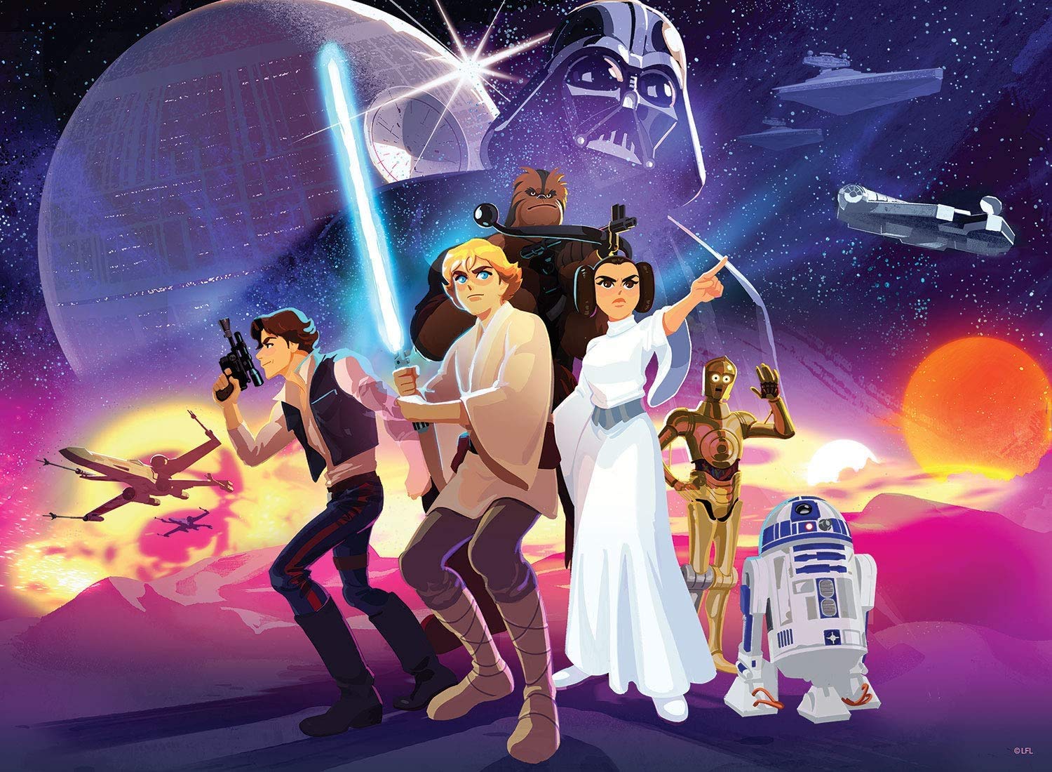 Buffalo Games - Star Wars - Rebel Heroes - 100 Piece Jigsaw Puzzle for Families -Challenging Puzzle Perfect for Game Nights - Finished Size is 15.00 x 11.00