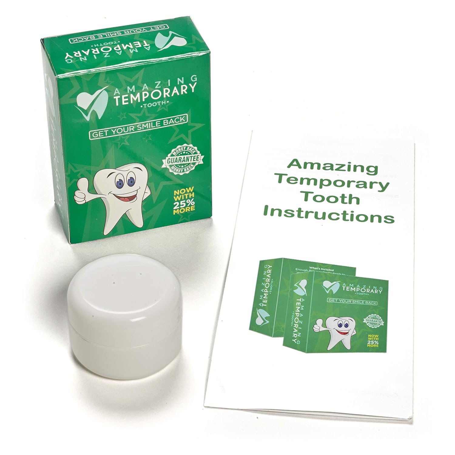 Amazing Temporary Tooth Kit 3 Pack Replacement Temp Dental 25% More Than Others : Beauty