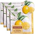 Maison d' Hermine Napkin 100% Cotton Cloth Napkin Set of 4 Decorative Washable Napkins, Home, Kitchen, Dining, Cocktail Parties & Camping, Limoncello - Spring/Summer (20”X20”)