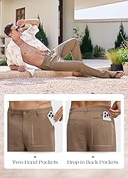 Willit Men's Linen Pants Casual Linen Dress Pants