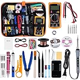 Soldering Iron Kit with Digital Multimeter, 80W LCD Fasting Heating (180-480°C) Soldering Welding Iron Tools with ON-Off Swit