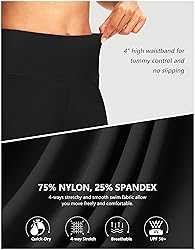 G Gradual Women's 7" Long Swim Board Shorts High
