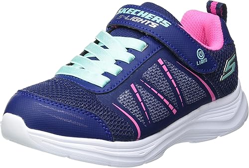 Amazon スケッチャーズ S Lights Glimmer Kicks Shimmy Brights キッズスニーカー 光る靴 l Nvy ネイビー 運動靴 スニーカー