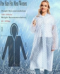 2PCS Rain Ponchos for Adults Reusable - Borogo Rain