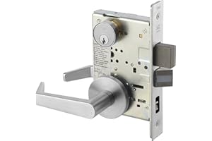 Yale - 485027 8847FL RH AUR 626 LESS CY 8800 Mortise Lockset, Grade 1, Rose Only, Apartment with Deadbolt, RH Field Reversible, Cylinder Not Included, 626 Satin Chrome Finish