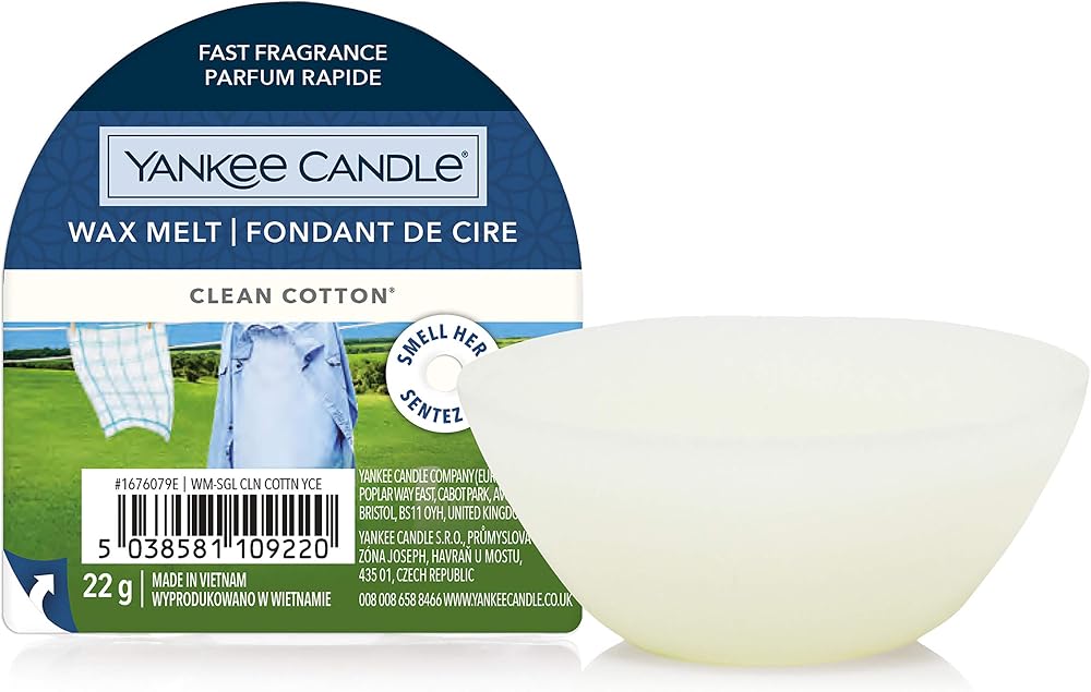 Yankee Candle Wax Melts Clean Cotton 8 Hours 1 Count