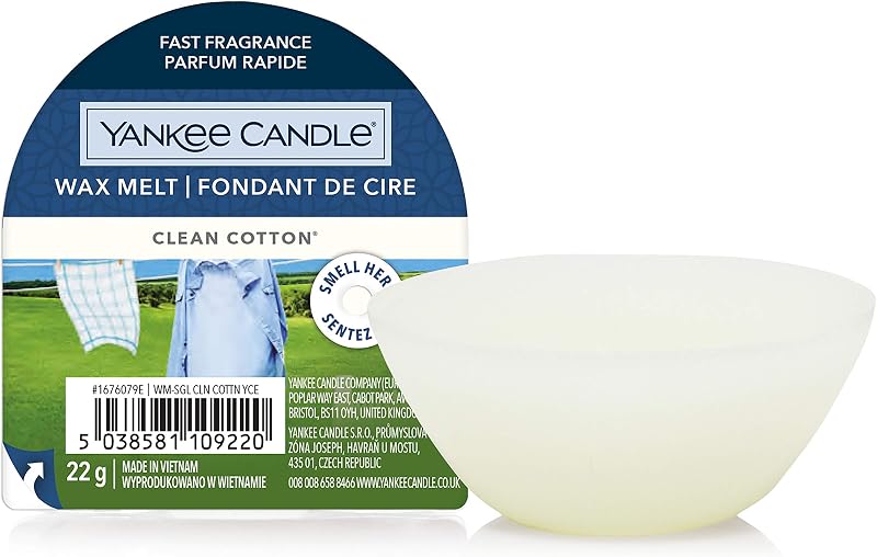 Yankee Candle Wax Melts Clean Cotton 8 Hours 1 Count