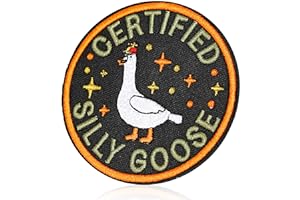 XMJY Funny Goose Hook and Loop Patch, Colorful Embroidered Patch, Cute Animal Meme Morale Patch, DIY Applique Accessories for Backpacks, Dog Harnesses, Army Vests, Gym Bags, Hats, Helmets
