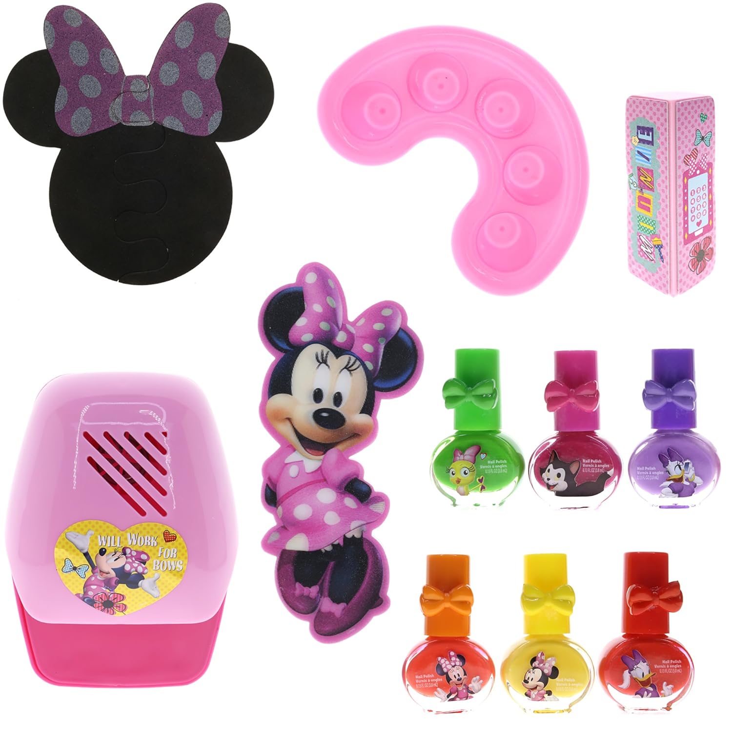 minnie mouse nail polish set with dryer