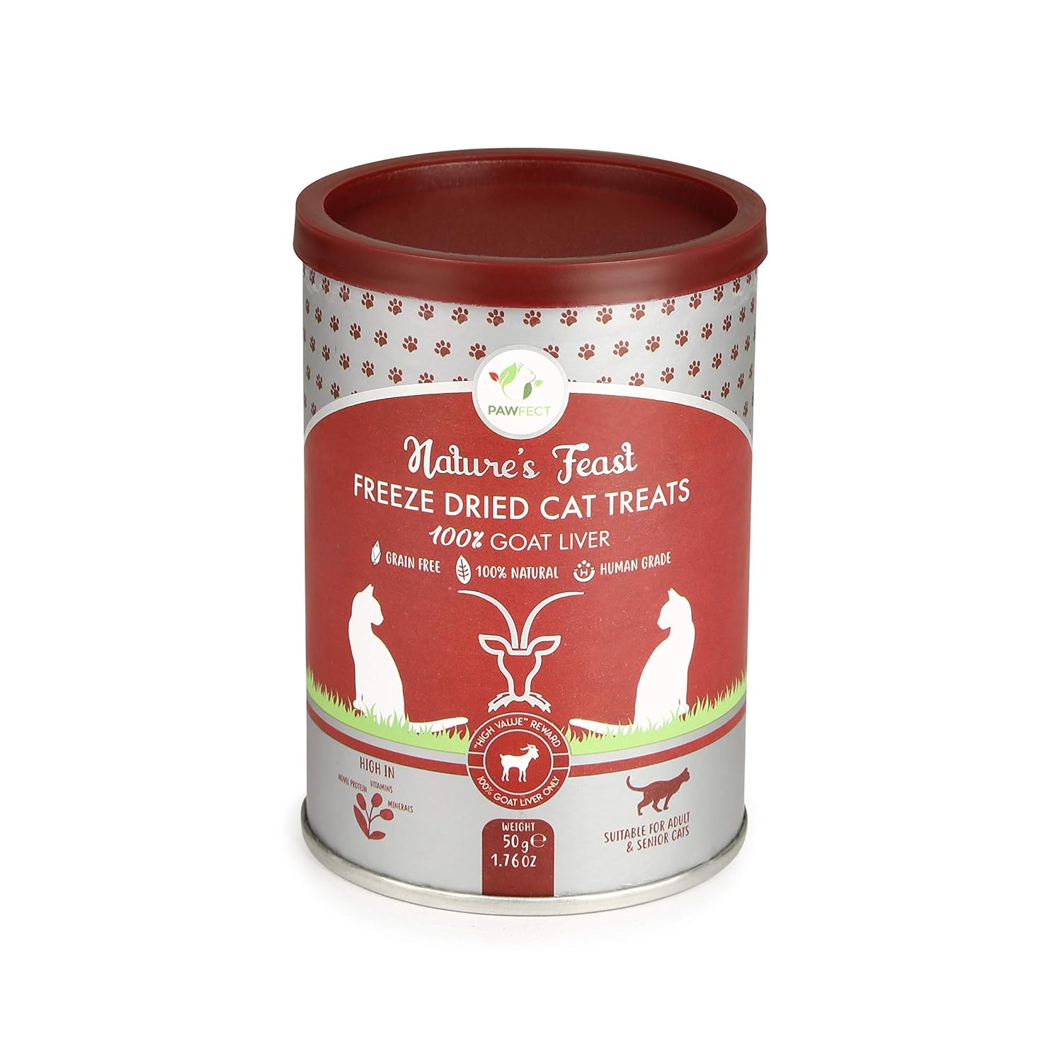 Pawfect Nature's Feast Freeze Dried Goat 100 Liver Treat for Cats