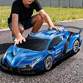 Veeniix V991 1:10 Big Size Transform RC Car,One-Key Deformation Robot Toy | Gesture Sensing, 2 Rechargeable Batteries 70 Min Play Time, LED Lights &amp; Sound Effects, Ideal Gift for Boys &amp; Girls, Blue
