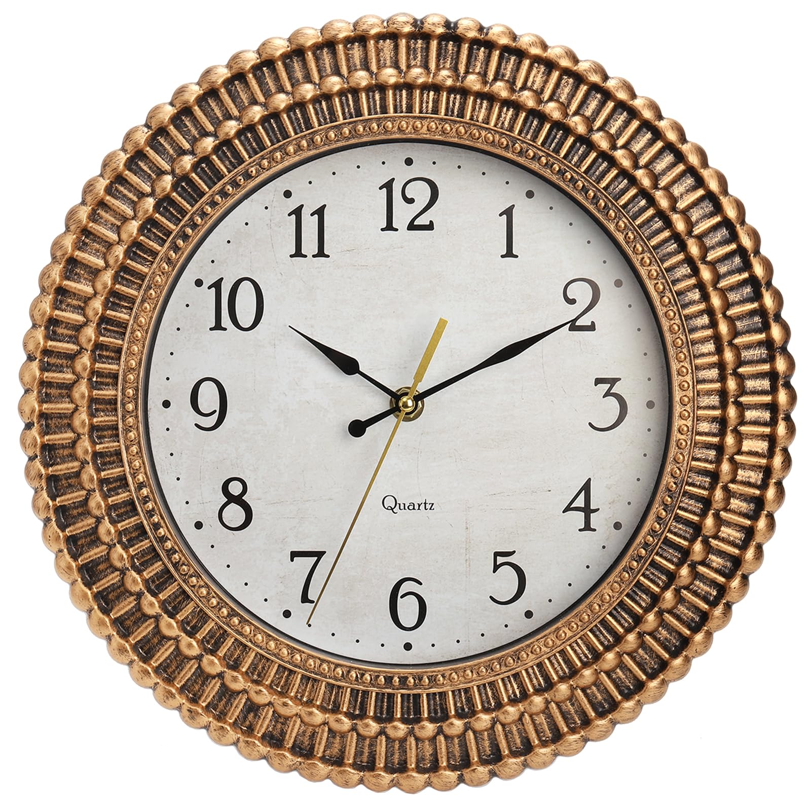 Bekith Wall Clock 12 Inch Silent Non-Ticking Retro Wall Clocks Battery ...